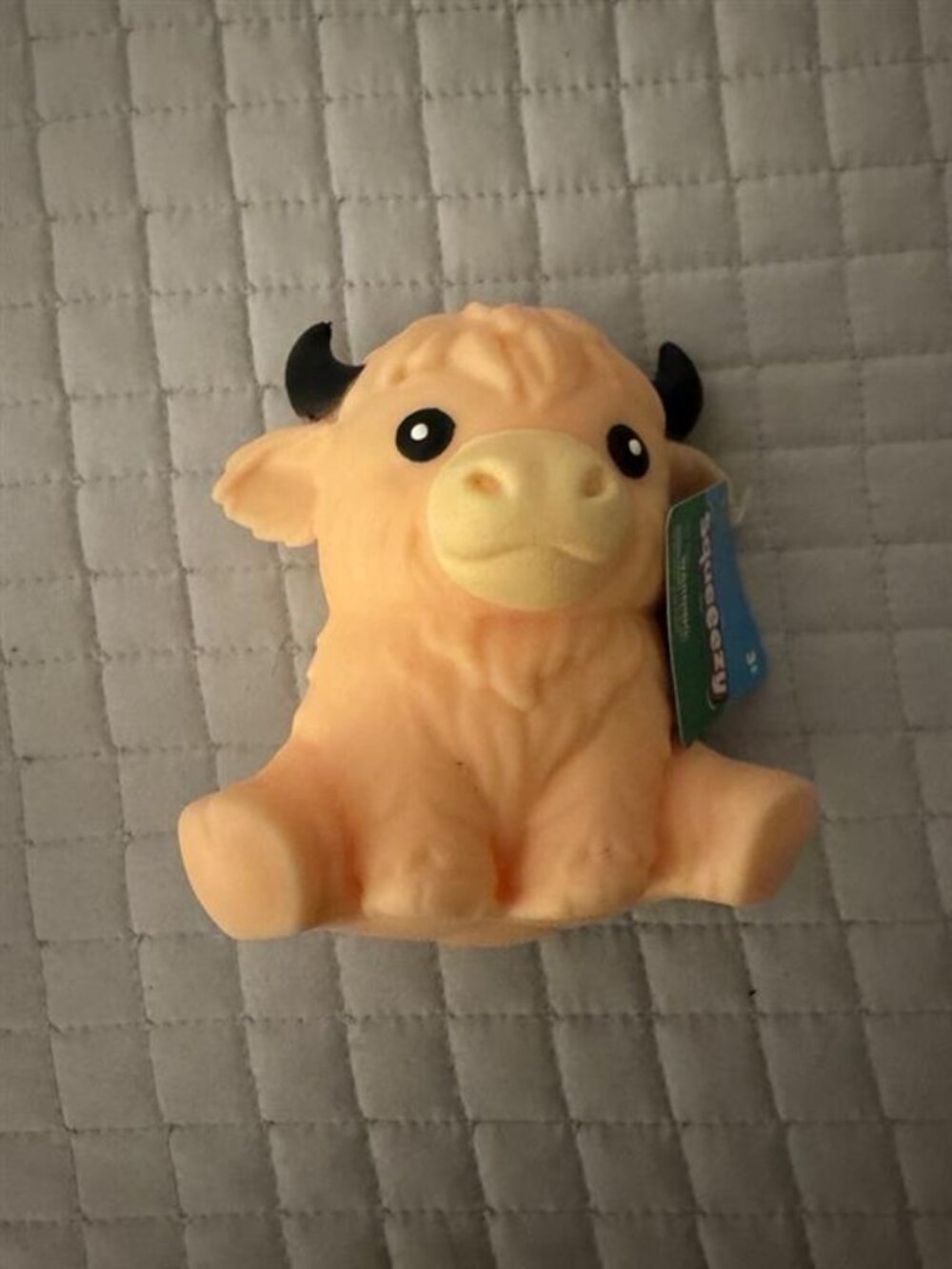 NWT Peach Highland Cow Squeeezy Squishy Sensory Stress Toy